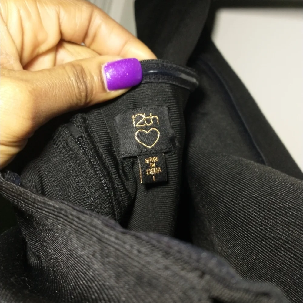 Women's 12th black off the shoulder black bandage cocktail dress - Picture 7 of 8